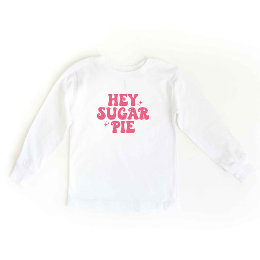 Hey Sugar Pie Stars Pink | Toddler Long Sleeve Tee