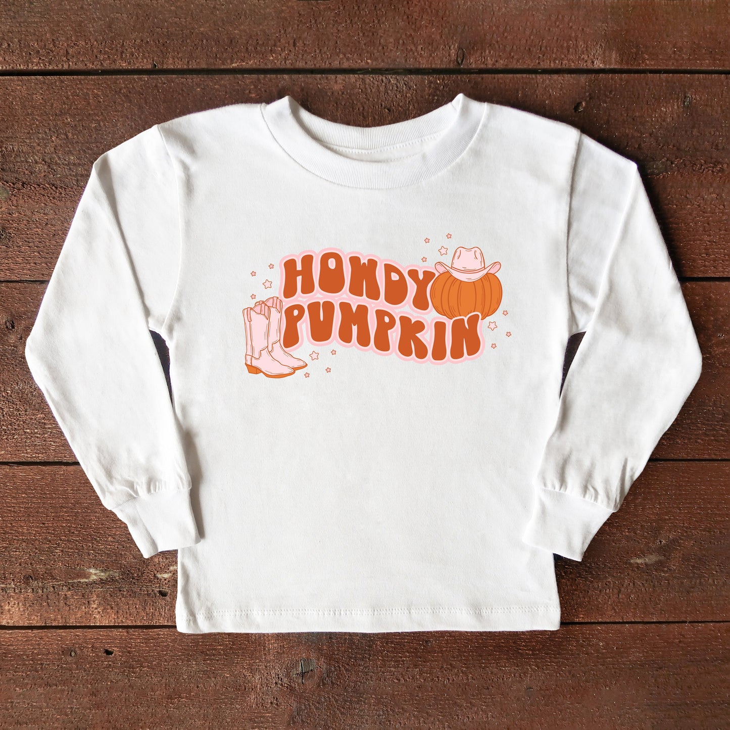 Howdy Pumpkin Boots | Toddler Long Sleeve Tee