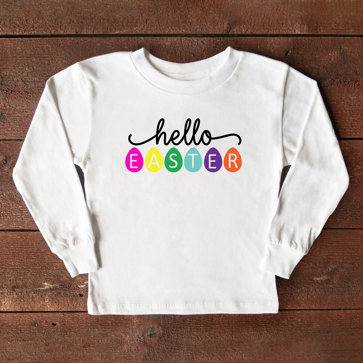 Hello Easter Eggs | Toddler Long Sleeve Tee