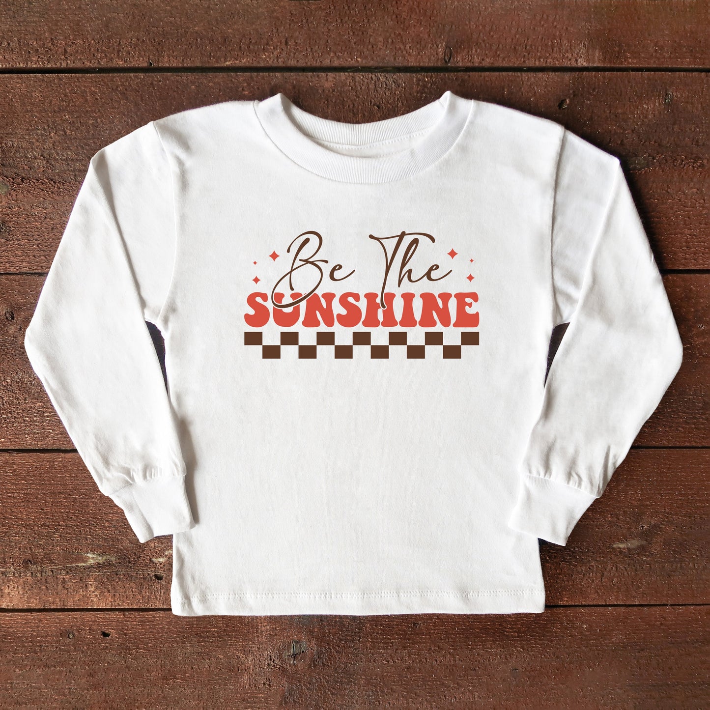 Be The Sunshine Checkered | Toddler Long Sleeve Tee