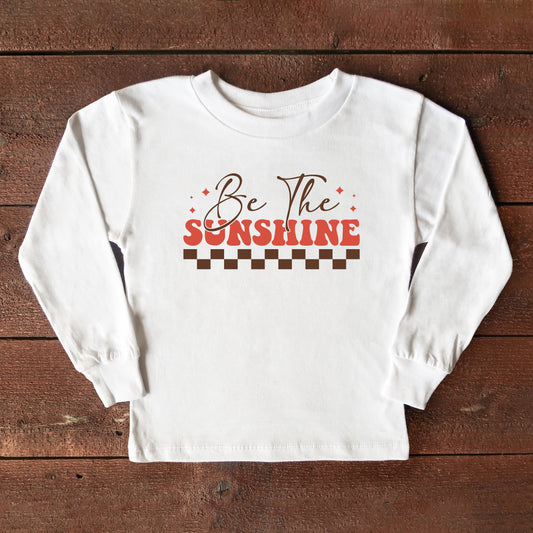 Be The Sunshine Checkered | Toddler Long Sleeve Tee
