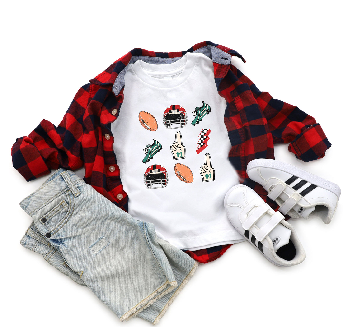 Football Collage | Youth Short Sleeve Crew Neck