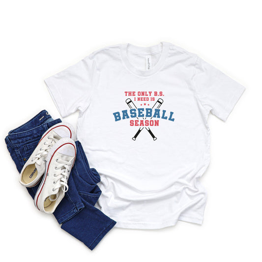 Baseball Season Bats | Youth Short Sleeve Crew Neck