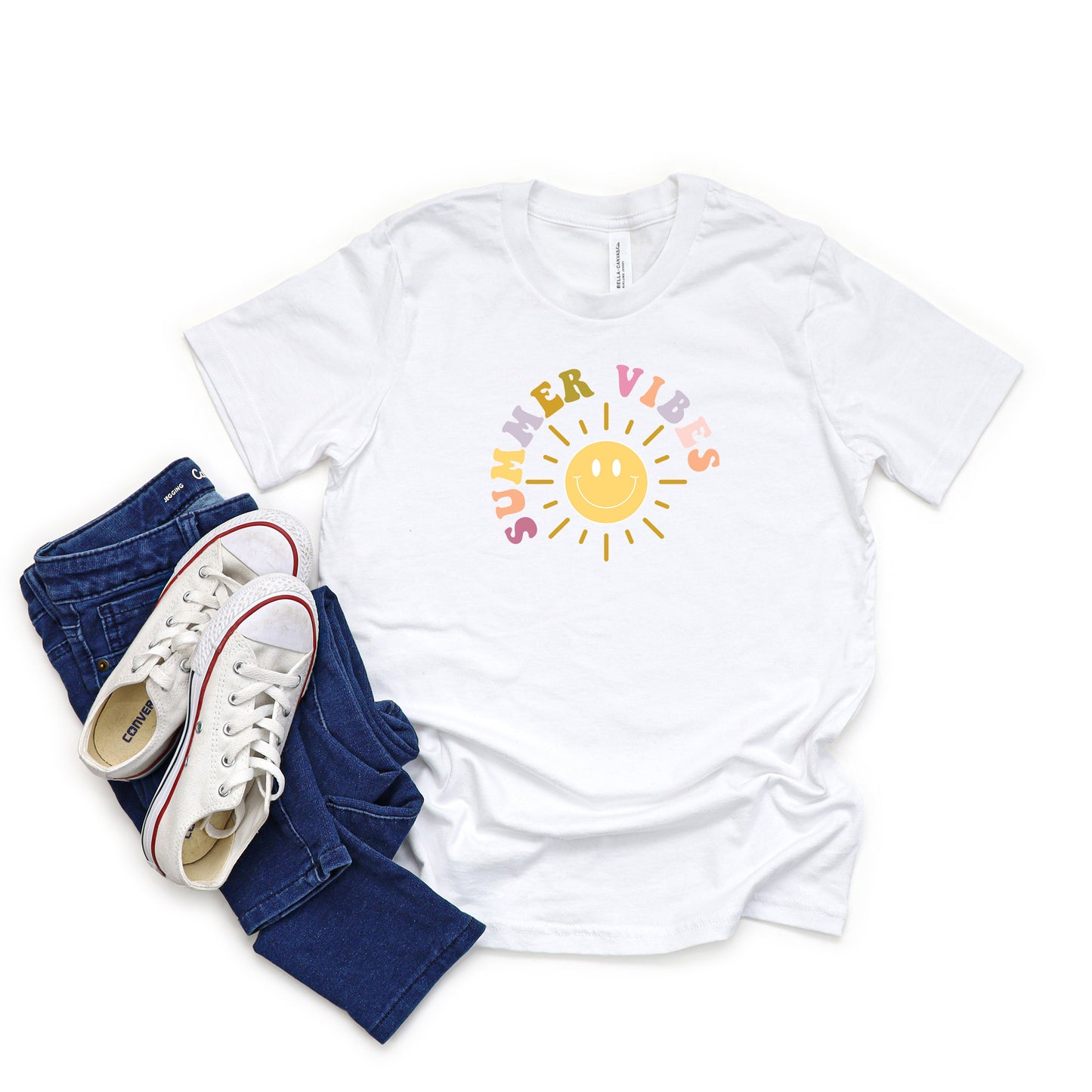 Summer Vibes Sun | Youth Short Sleeve Crew Neck