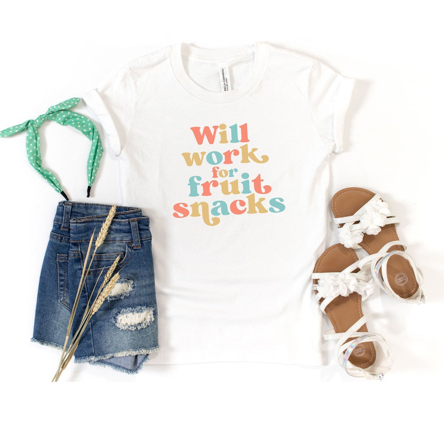 Work For Fruit Snacks Colorful | Youth Short Sleeve Crew Neck
