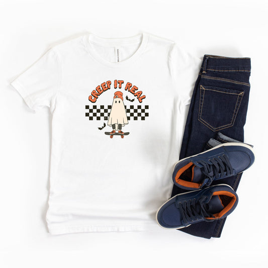 Creep It Real Skateboard | Youth Short Sleeve Crew Neck
