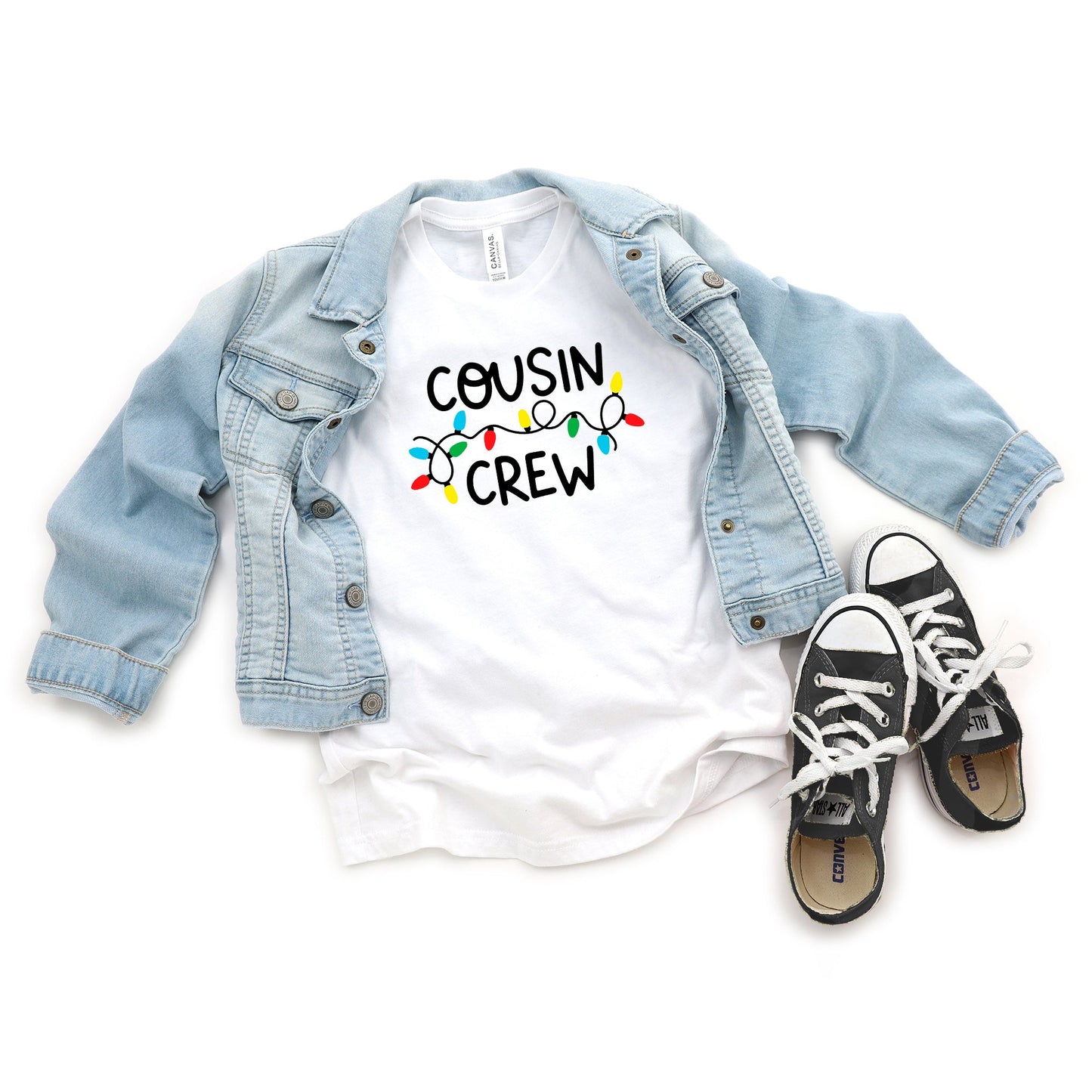 Cousin Crew Lights | Youth Short Sleeve Crew Neck