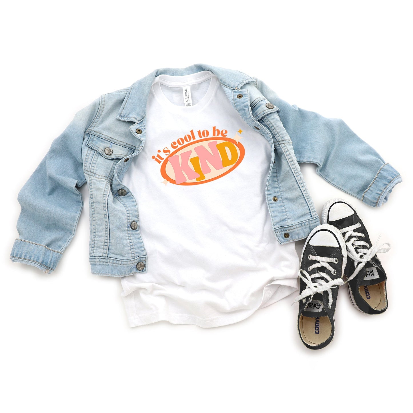 It's Cool To Be Kind Colorful | Youth Short Sleeve Crew Neck