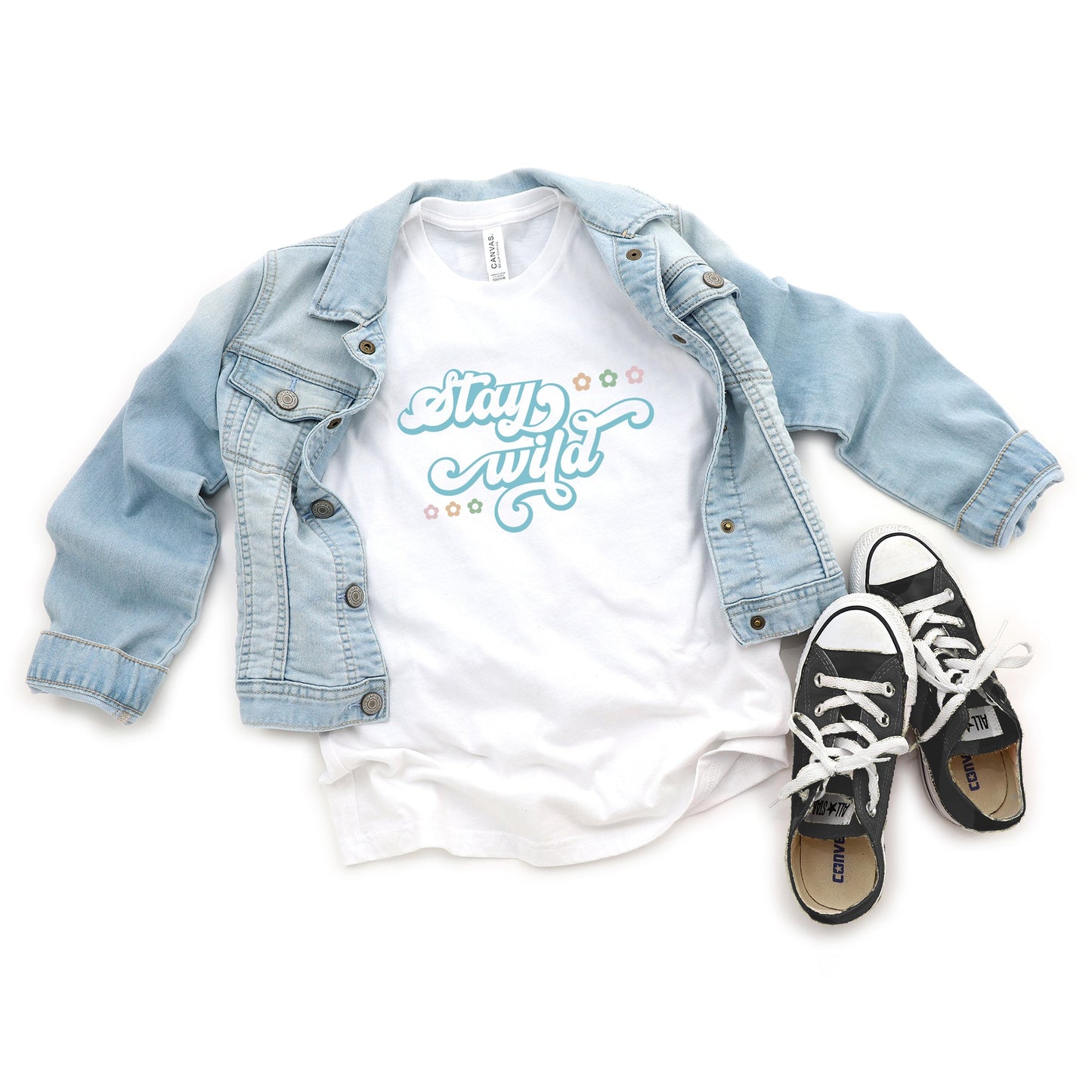 Stay Wild Retro | Youth Short Sleeve Crew Neck