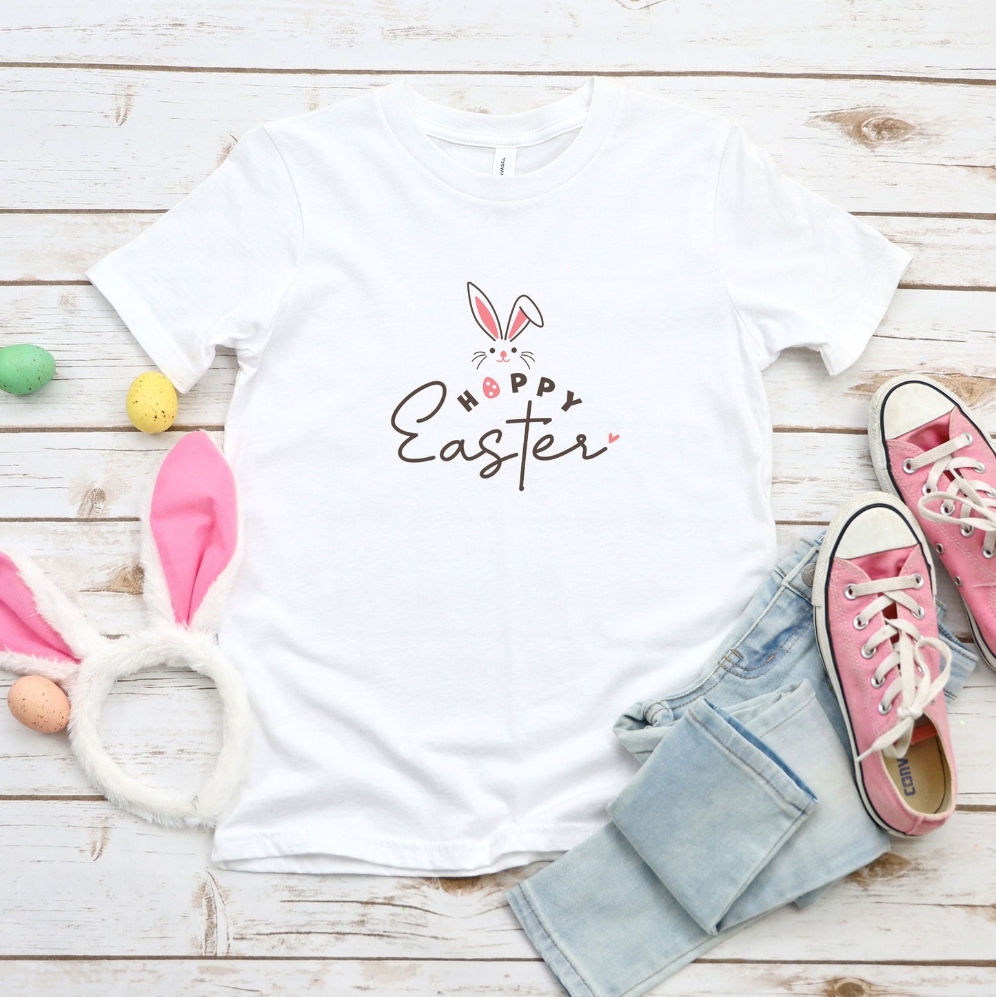 Hoppy Easter Bunny Egg | Youth Short Sleeve Crew Neck