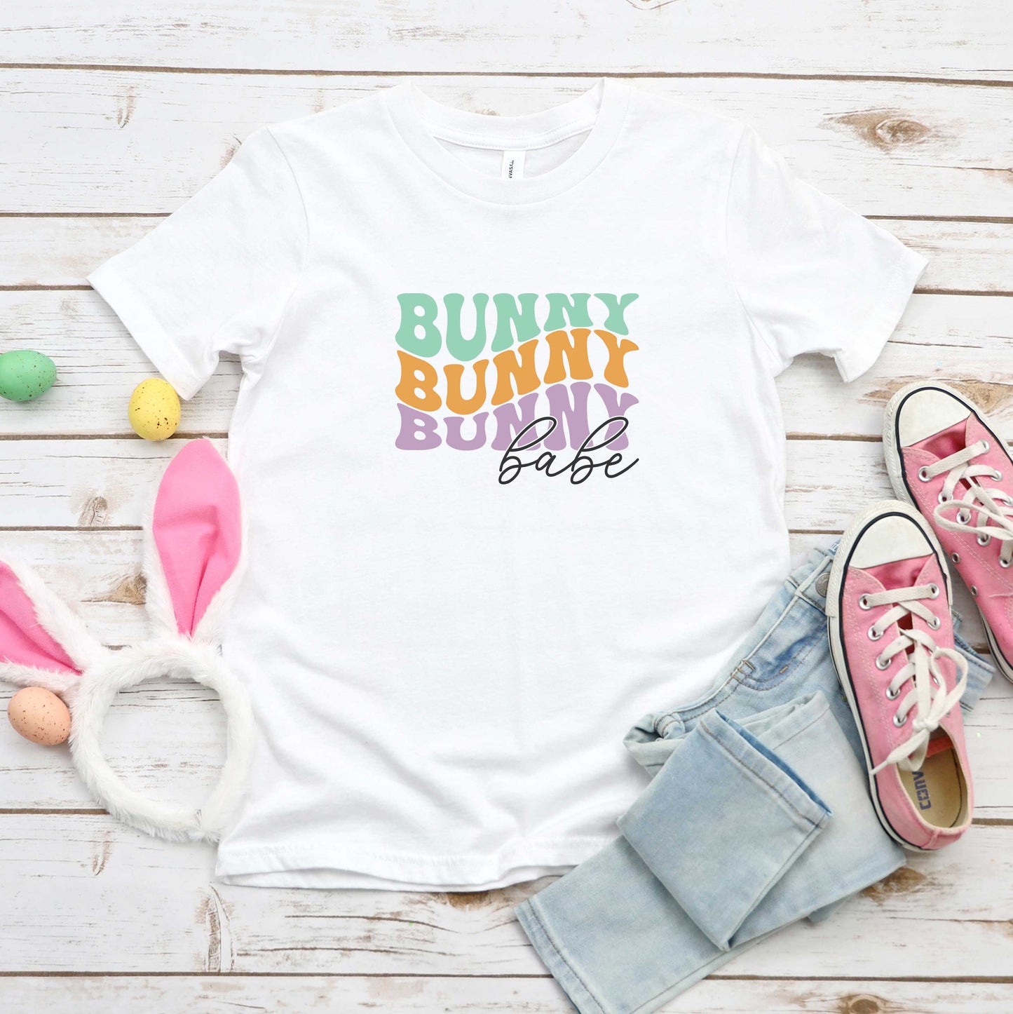 Bunny Babe Stacked | Youth Short Sleeve Crew Neck