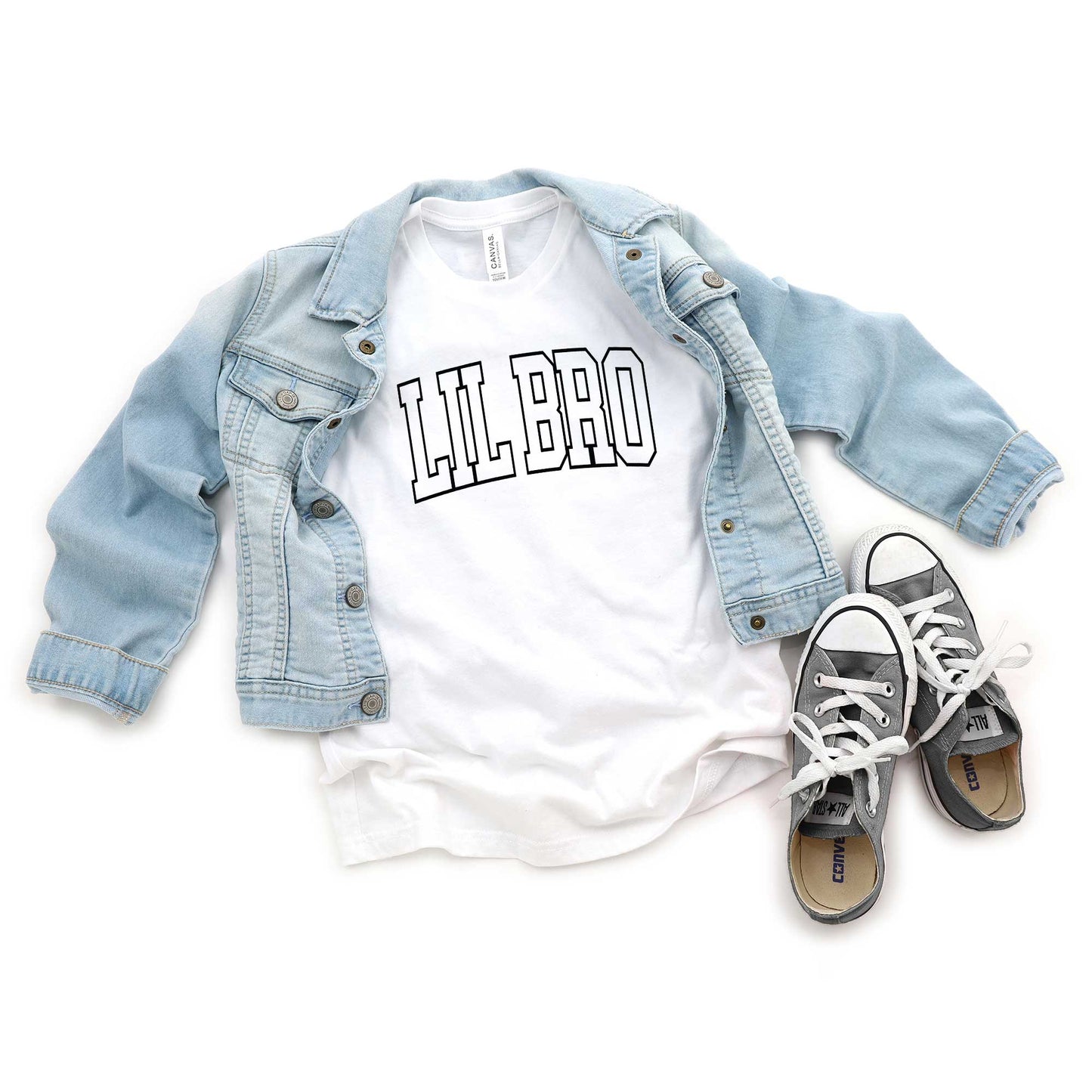 Lil Bro Varsity Outline | Toddler Graphic Short Sleeve Tee