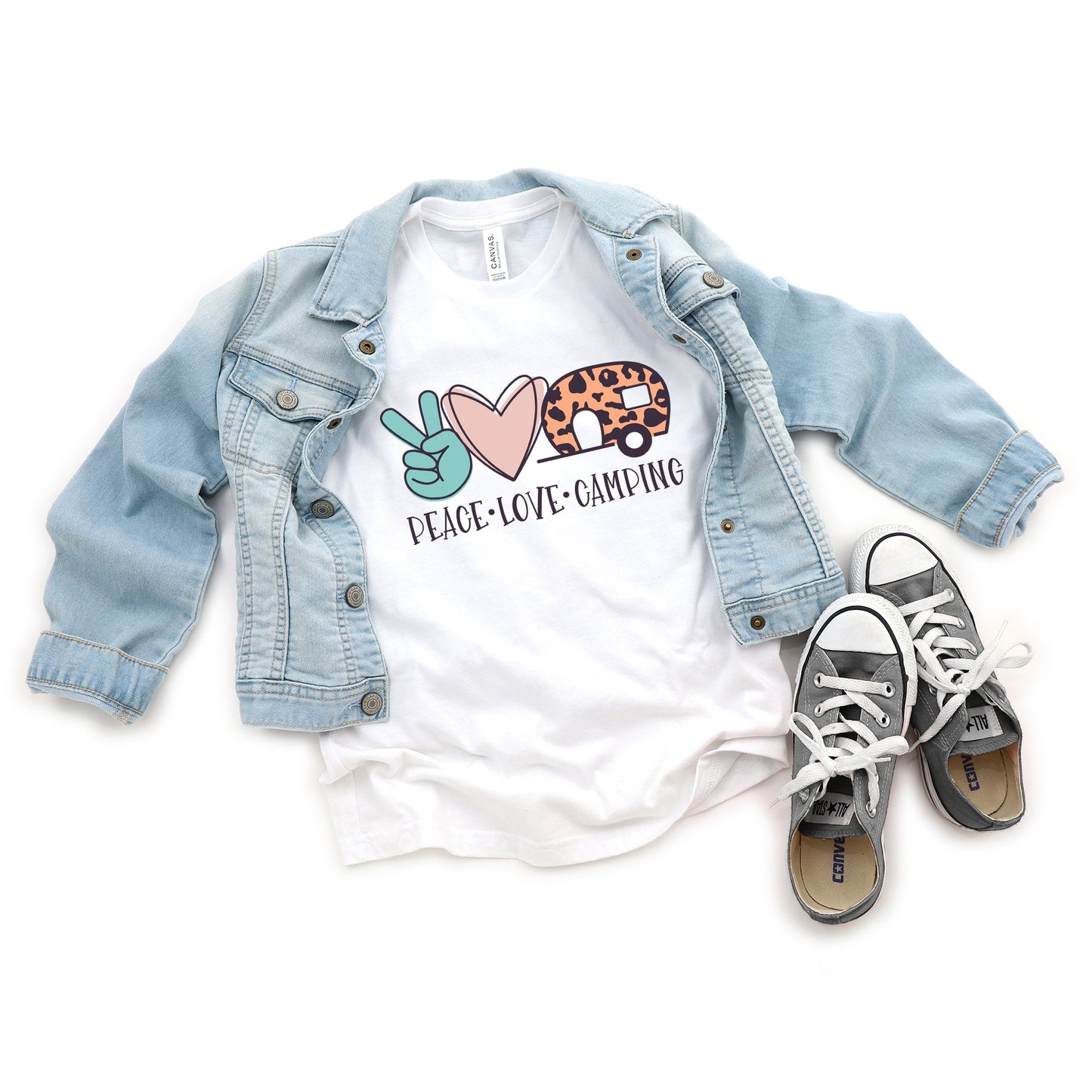 Peace Love Camping | Youth Short Sleeve Crew Neck