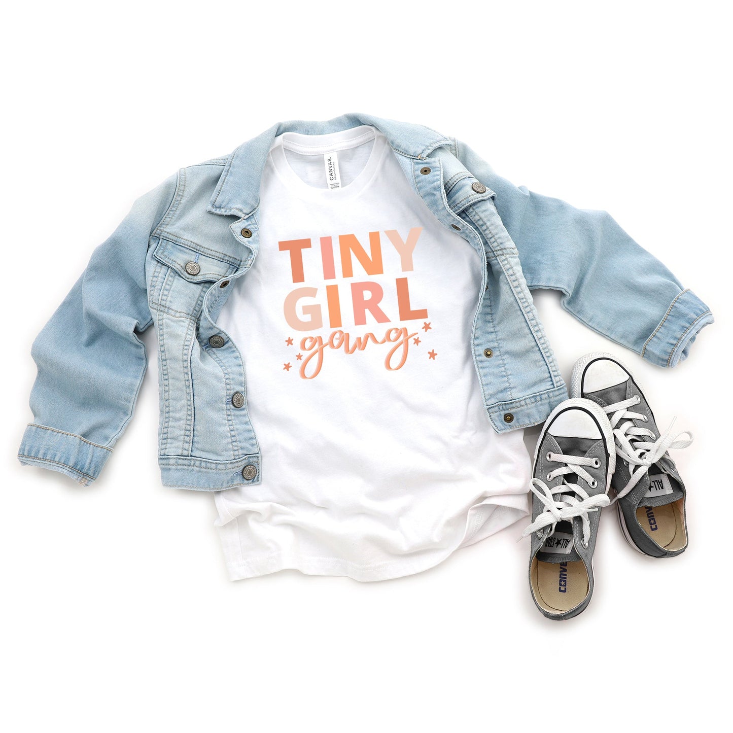 Tiny Girl Gang Colorful | Youth Short Sleeve Crew Neck