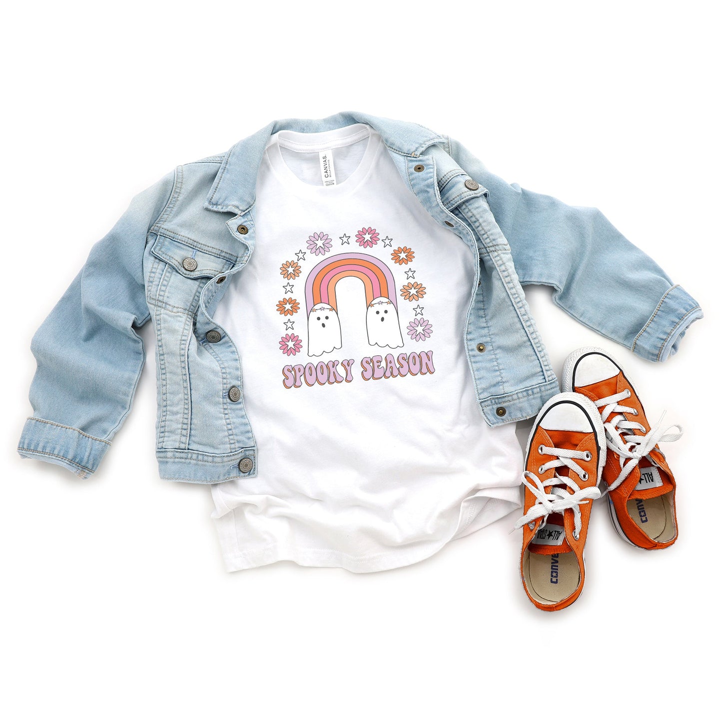 Spooky Season Rainbow | Youth Short Sleeve Crew Neck