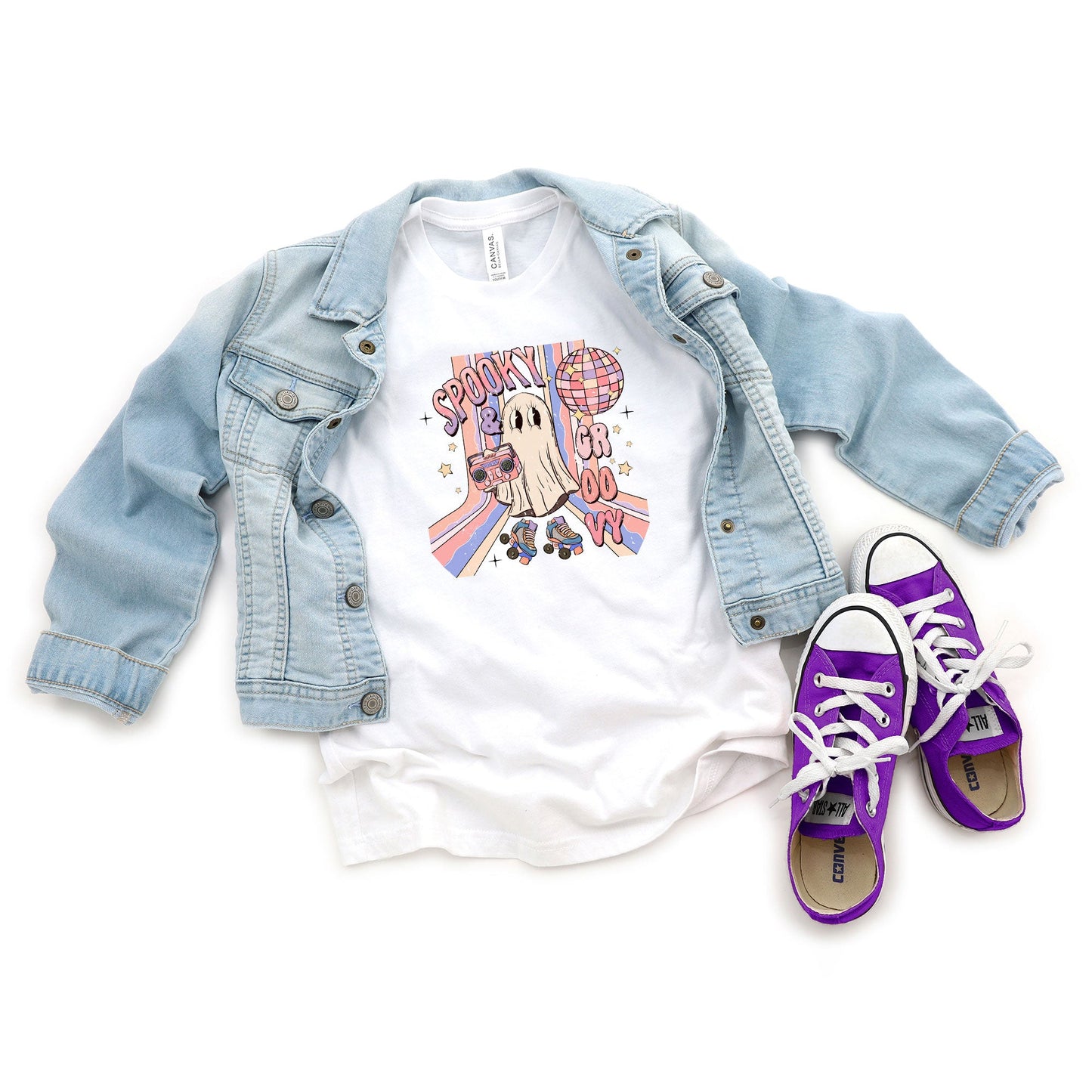 Spooky And Groovy | Youth Graphic Short Sleeve Tee