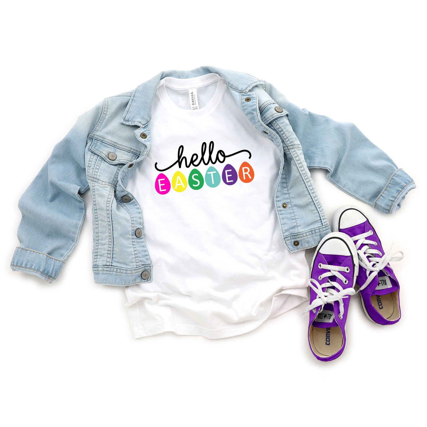 Hello Easter Eggs | Youth Short Sleeve Crew Neck