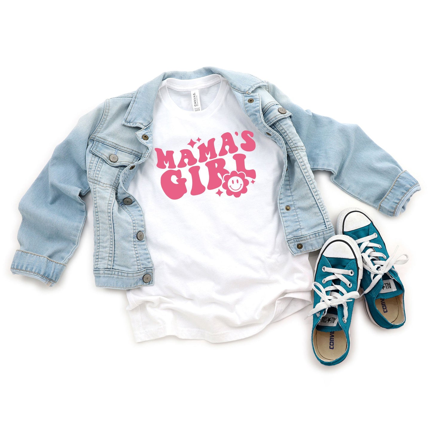 Mama's Girl Flower | Youth Short Sleeve Crew Neck