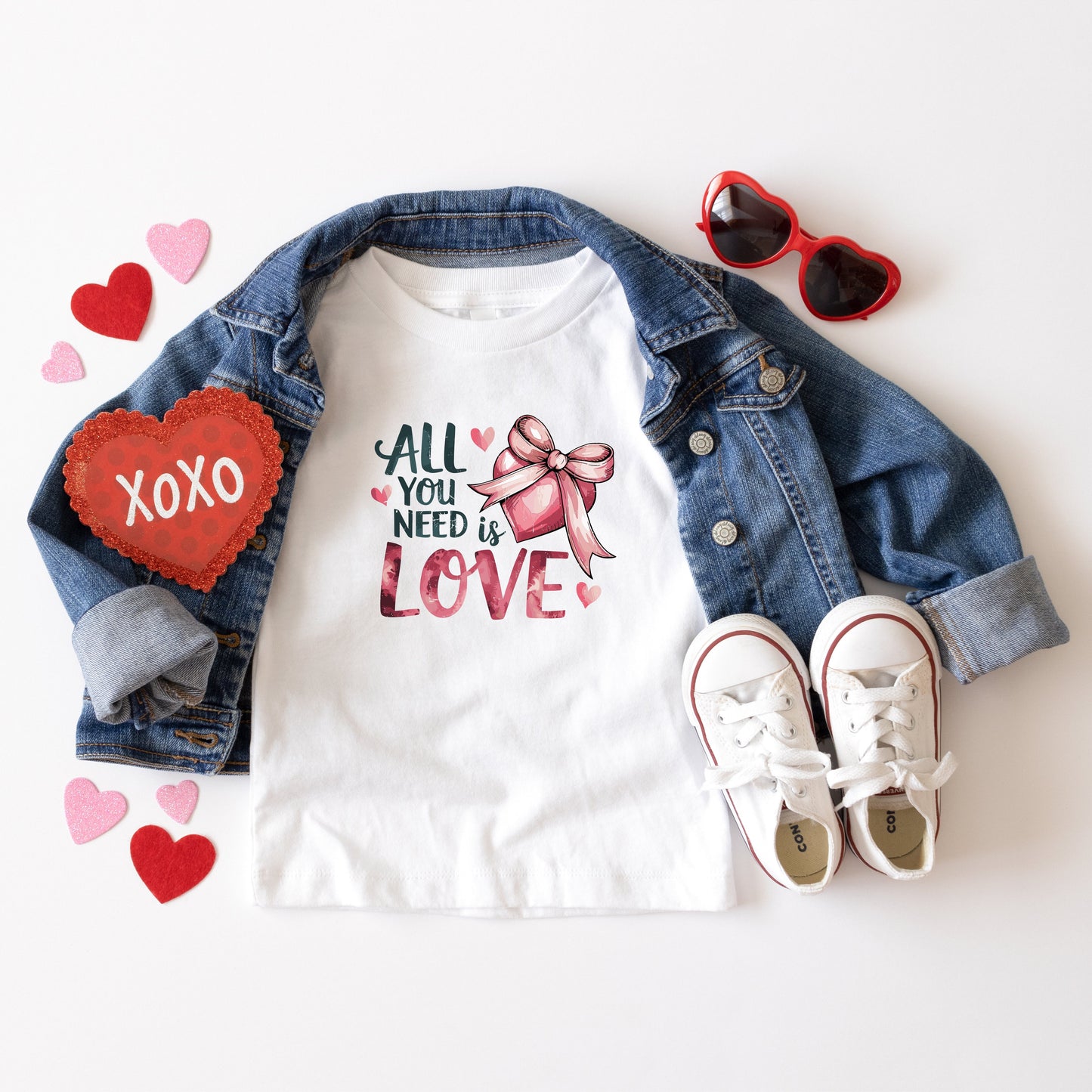 All You Need Is Love Coquette | Youth Graphic Short Sleeve Tee
