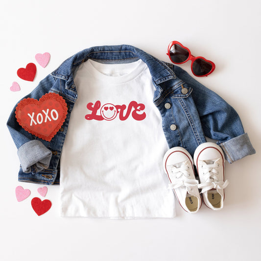 Love Smiley Face | Toddler Short Sleeve Crew Neck