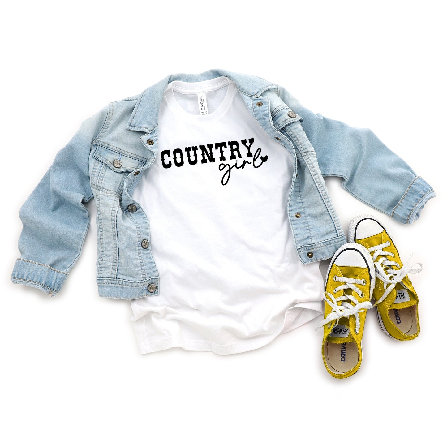 Country Girl Heart | Youth Short Sleeve Crew Neck