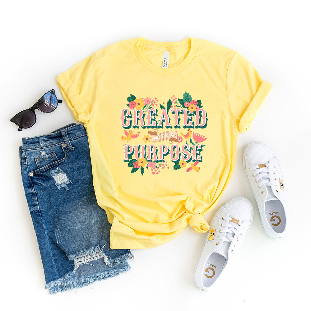 Created With A Purpose Birds | Short Sleeve Crew Neck