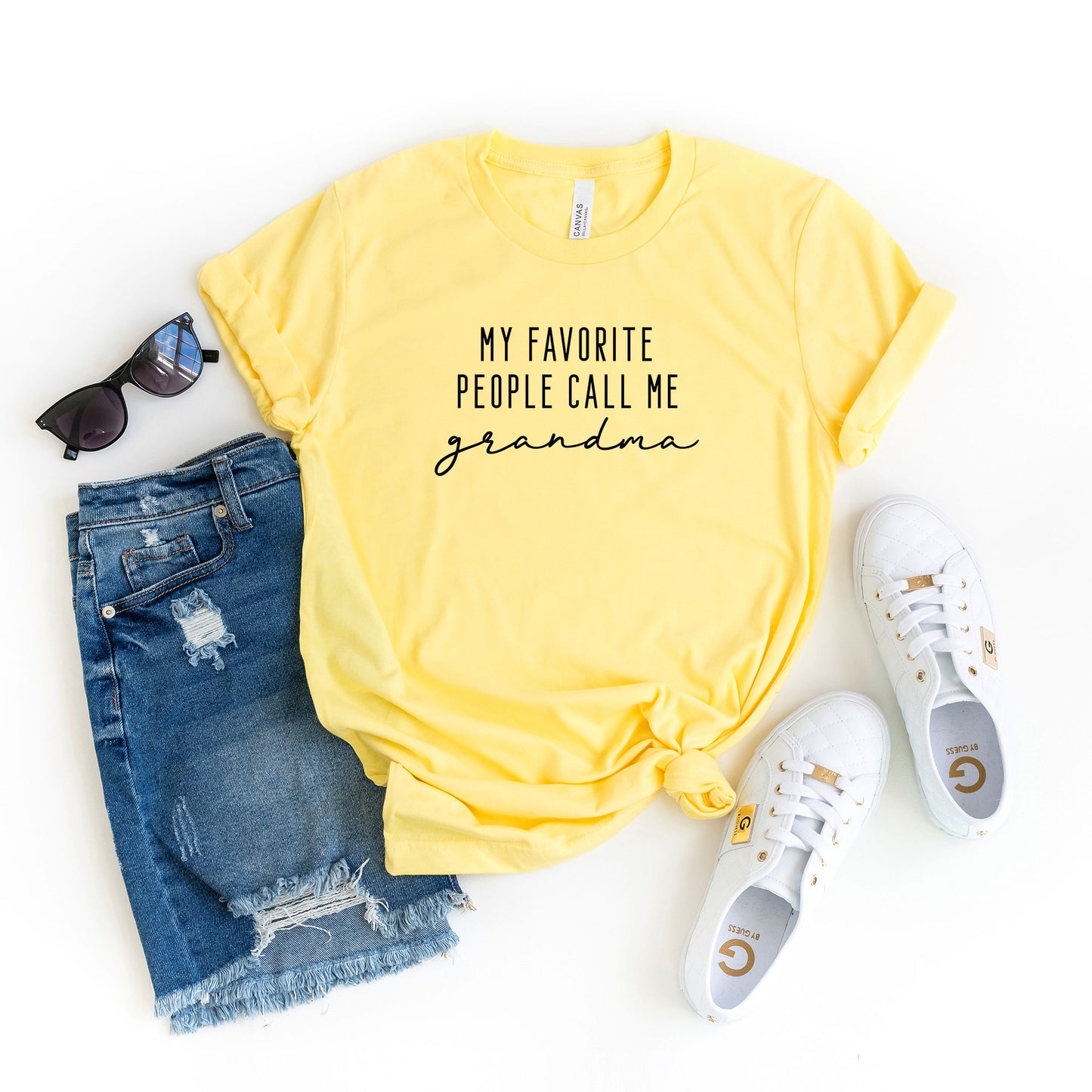 My Favorite People Call Me Grandma | Short Sleeve Crew Neck