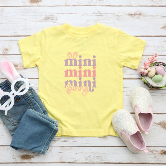 Mini Bunny Stacked | Toddler Short Sleeve Crew Neck