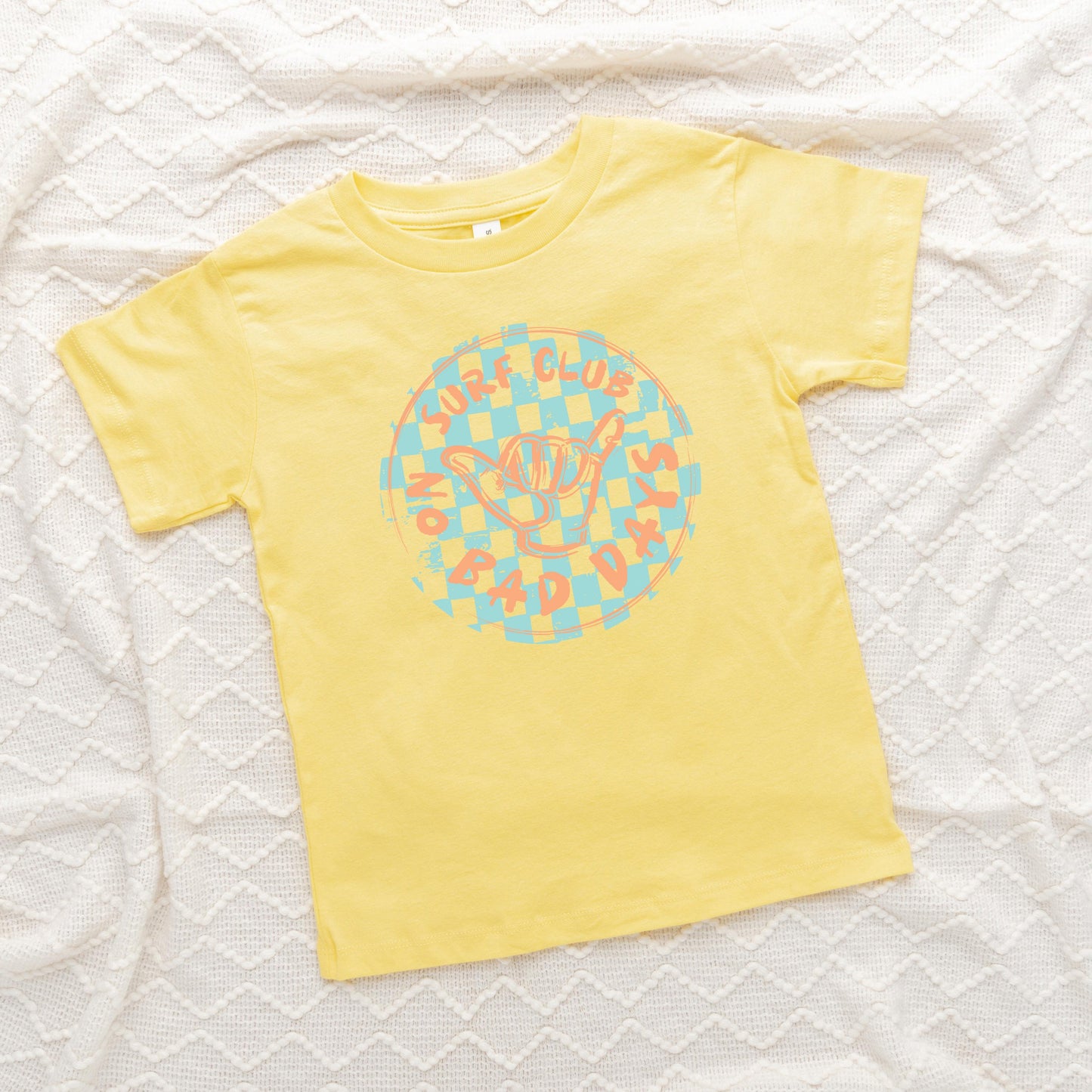 Surf Club Checkered | Toddler Short Sleeve Crew Neck