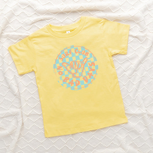 Surf Club Checkered | Toddler Short Sleeve Crew Neck