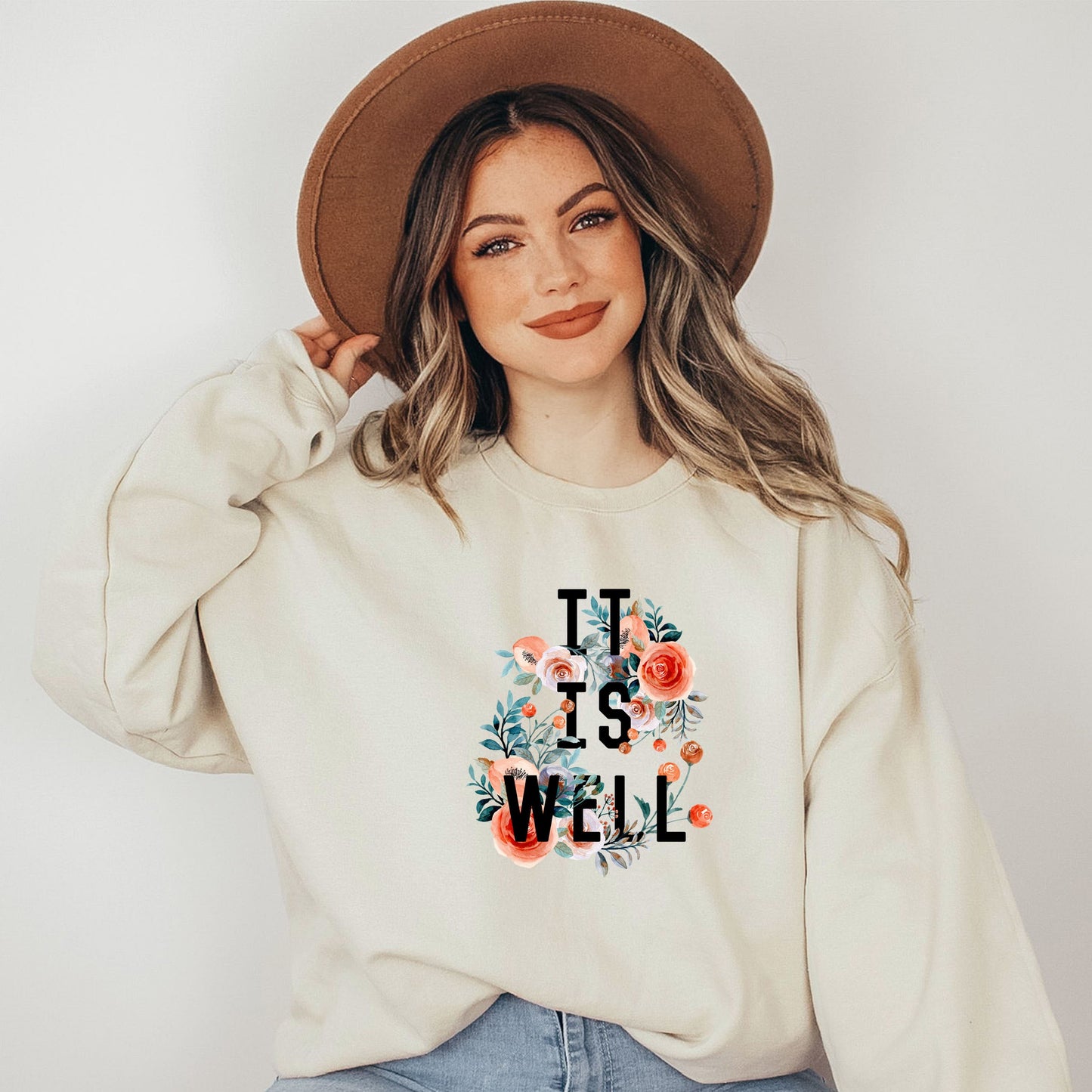 It Is Well Floral | Sweatshirt