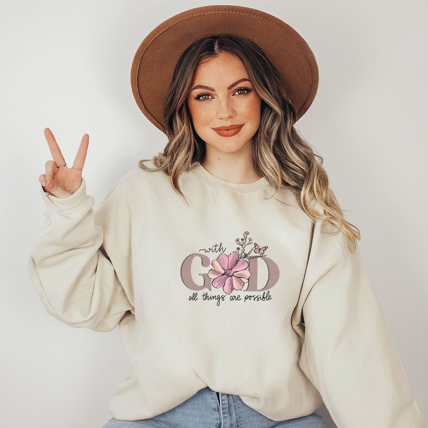 All Things Are Possible Flower | Sweatshirt