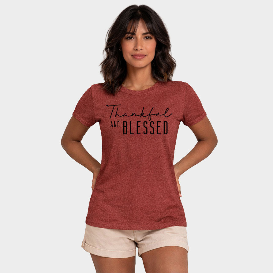 Thankful And Blessed | Short Sleeve Graphic Tee