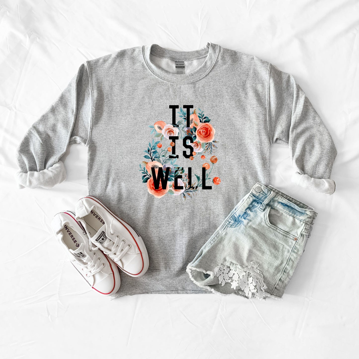 It Is Well Floral | Sweatshirt