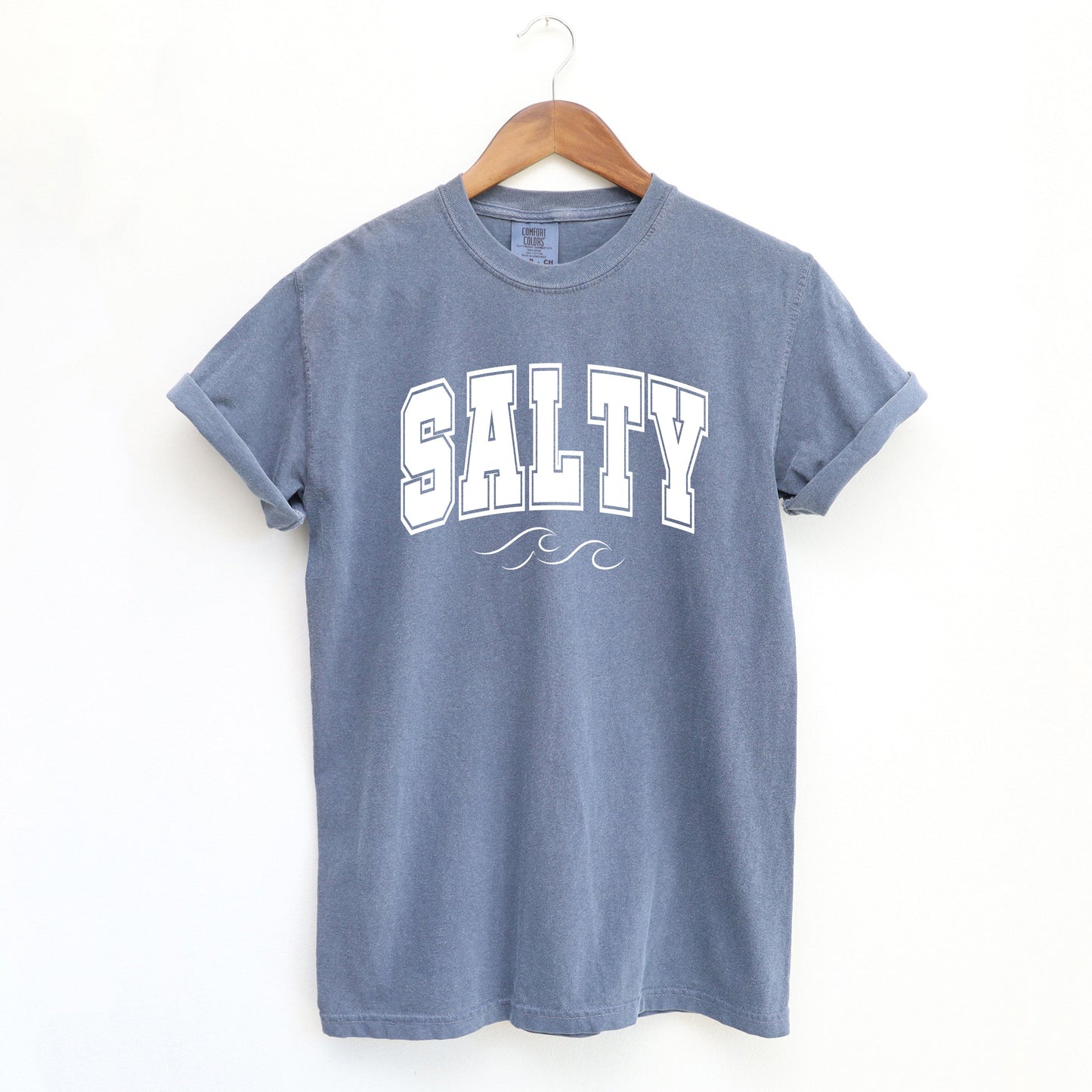 Salty Varsity | Garment Dyed Short Sleeve Tee