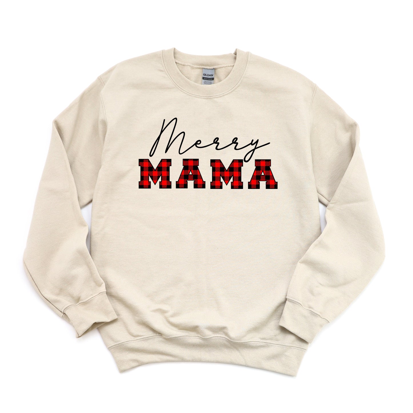 Merry Mama Buffalo Plaid | Sweatshirt