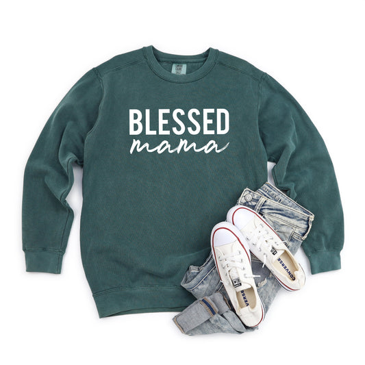 Blessed Mama | Garment Dyed Sweatshirt