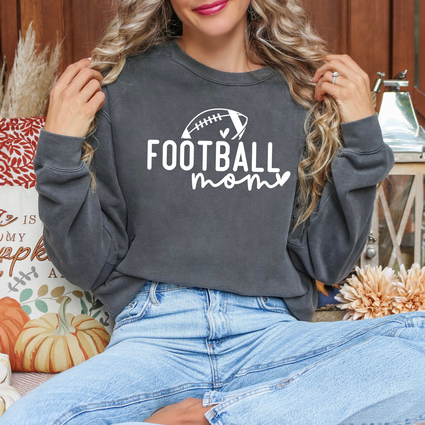 Football Mom Ball | Garment Dyed Sweatshirt