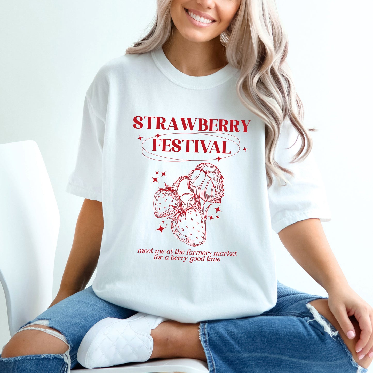 Strawberry Festival | Garment Dyed Short Sleeve Tee