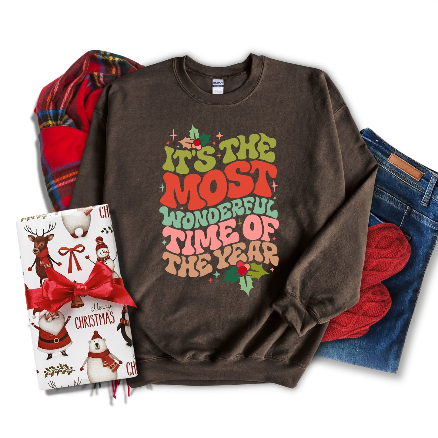 Most Wonderful Time Of The Year Holly | Sweatshirt