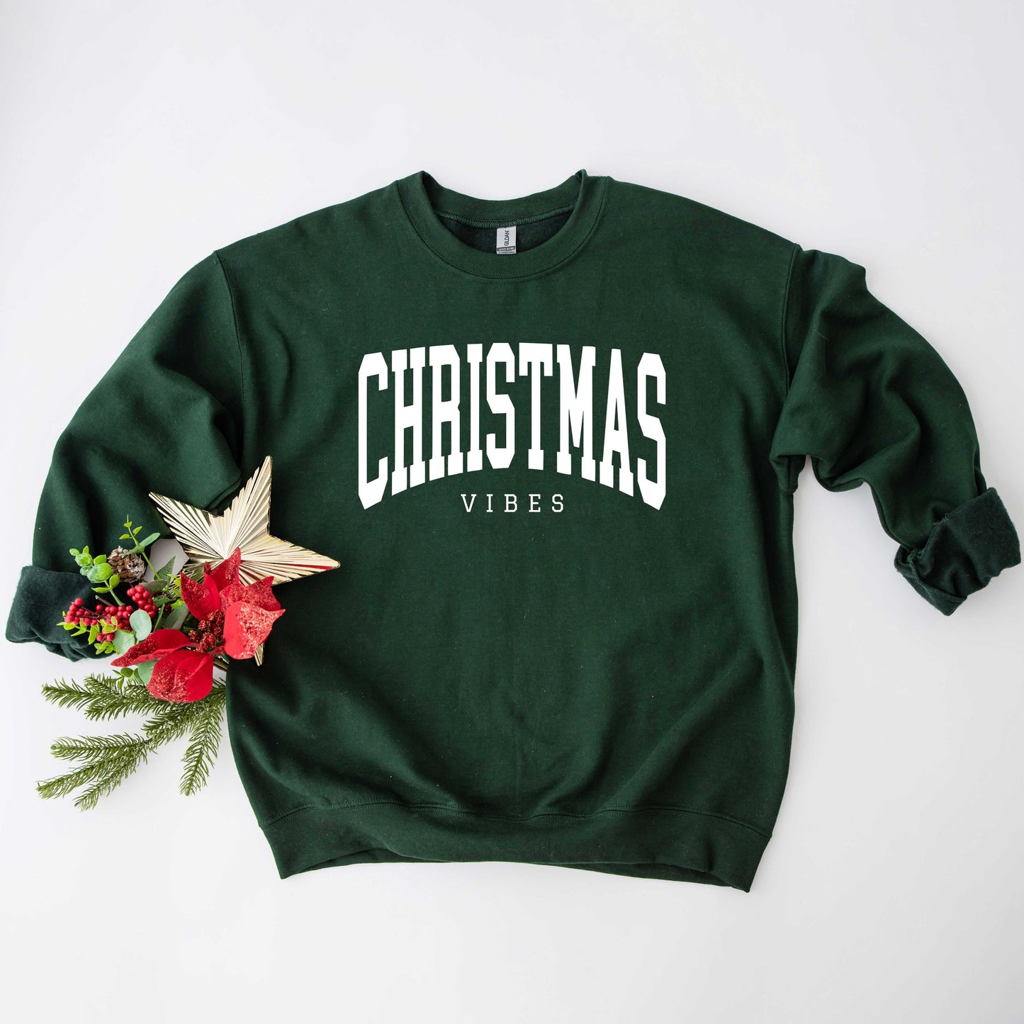 Christmas Vibes Varsity  | Sweatshirt