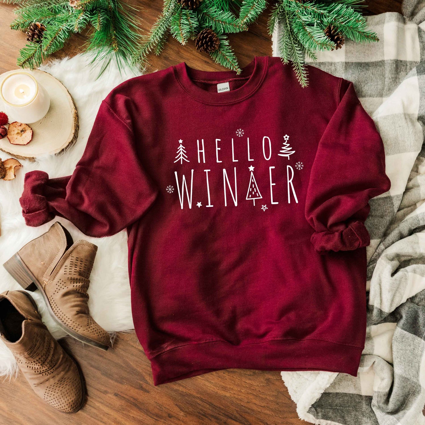 Hello Winter Trees | Sweatshirt