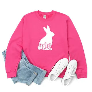 Bunny With Flowers | Sweatshirt