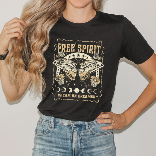 Free Spirit Butterfly | Short Sleeve Graphic Tee