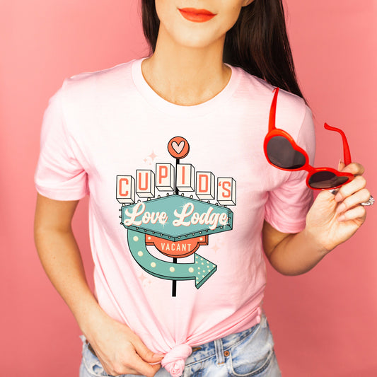 Cupid's Love Lodge | Short Sleeve Crew Neck