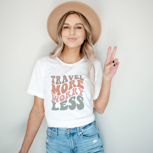 Travel More Worry Less | Short Sleeve Graphic Tee