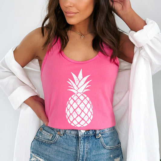 Pineapple Distressed | Racerback Tank