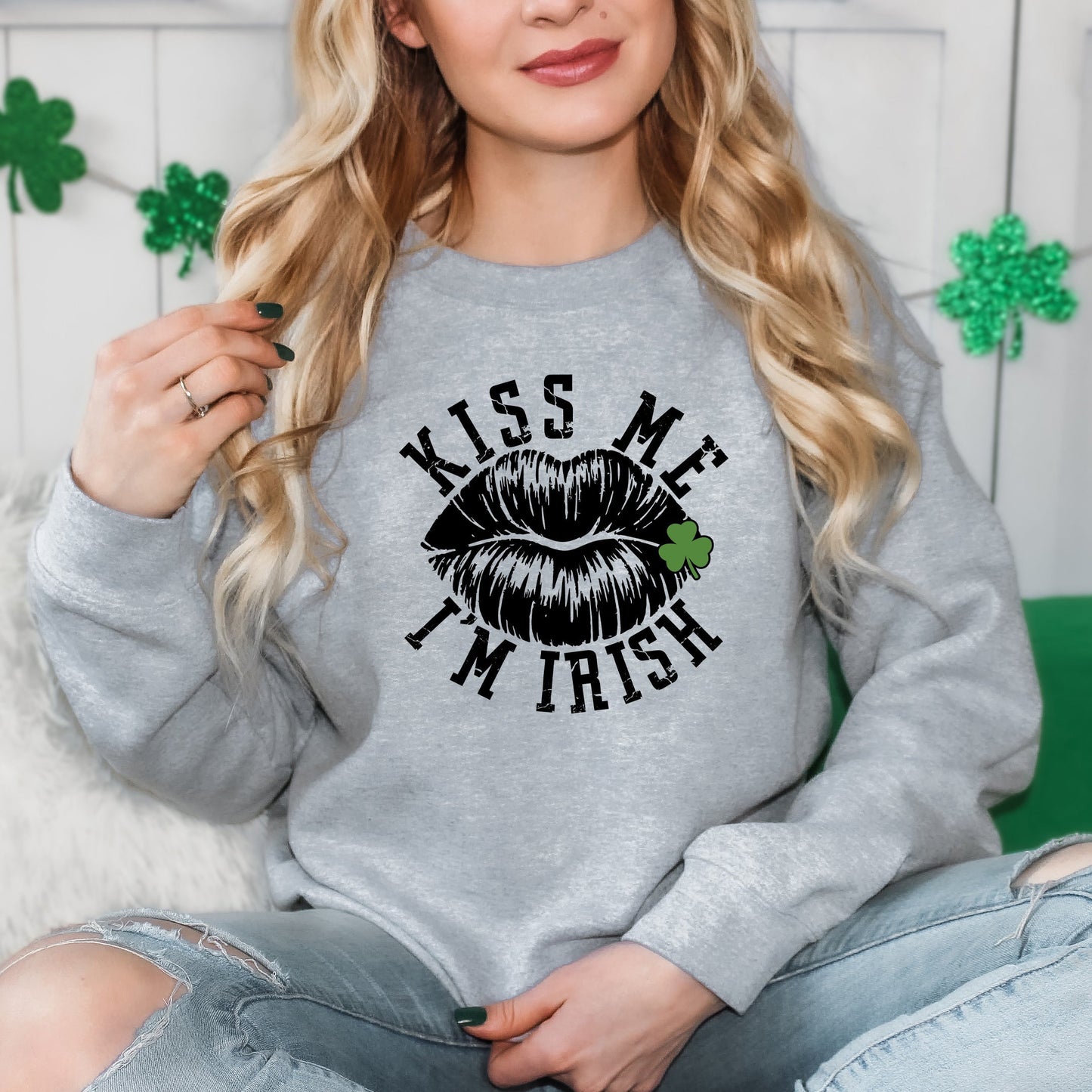 Kiss Me Irish Lips | Sweatshirt