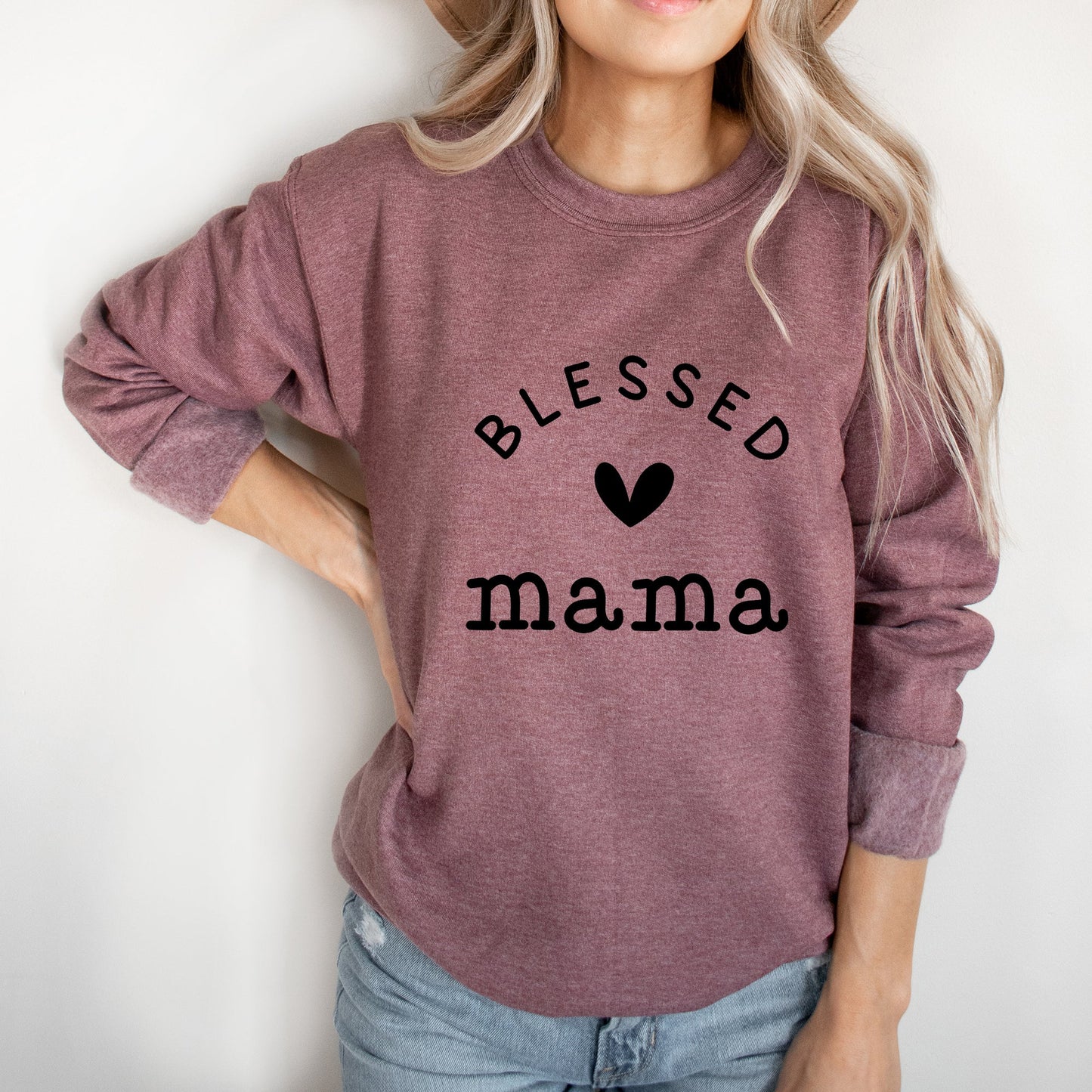 Blessed Mama Heart | Sweatshirt