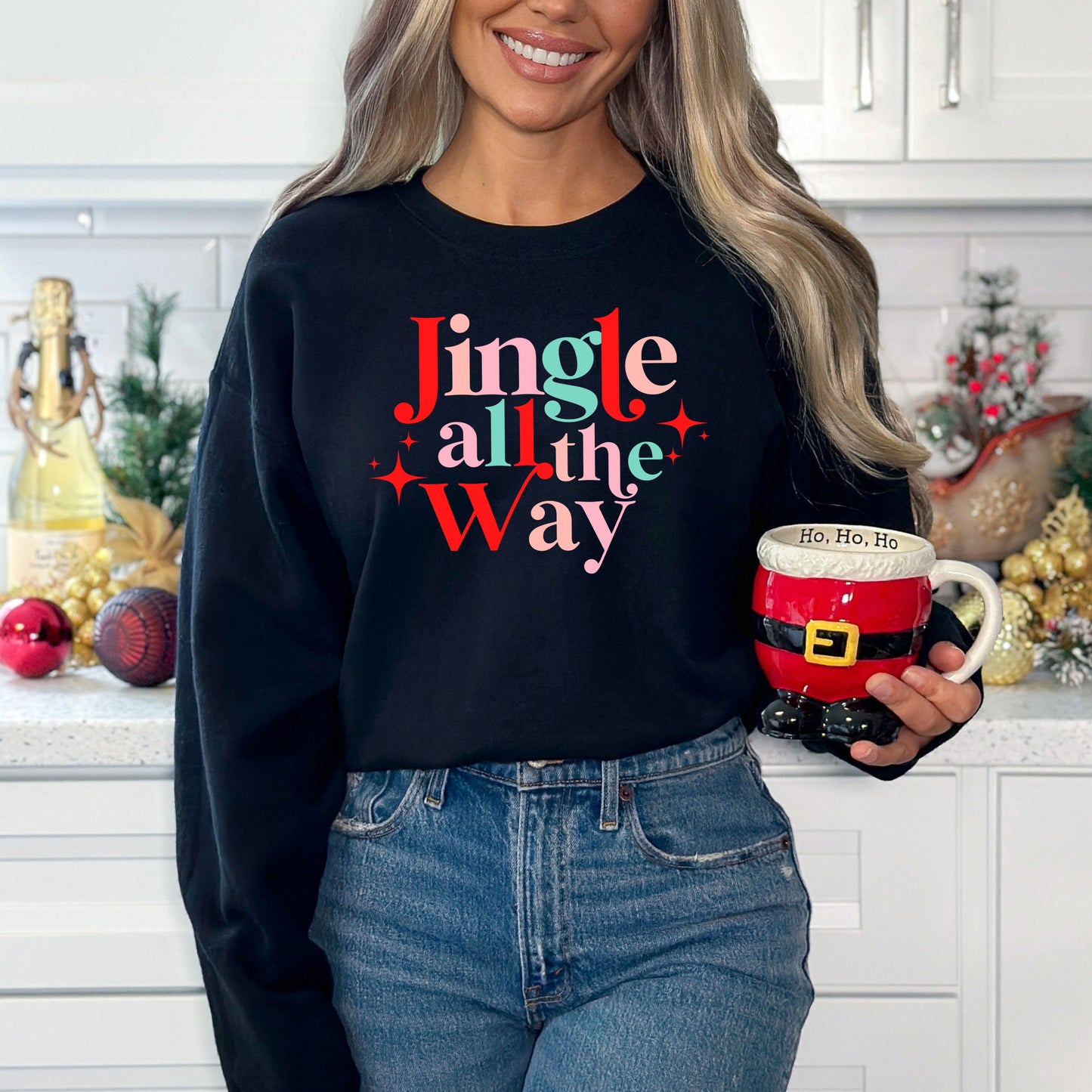 Jingle All The Way Colorful | Sweatshirt